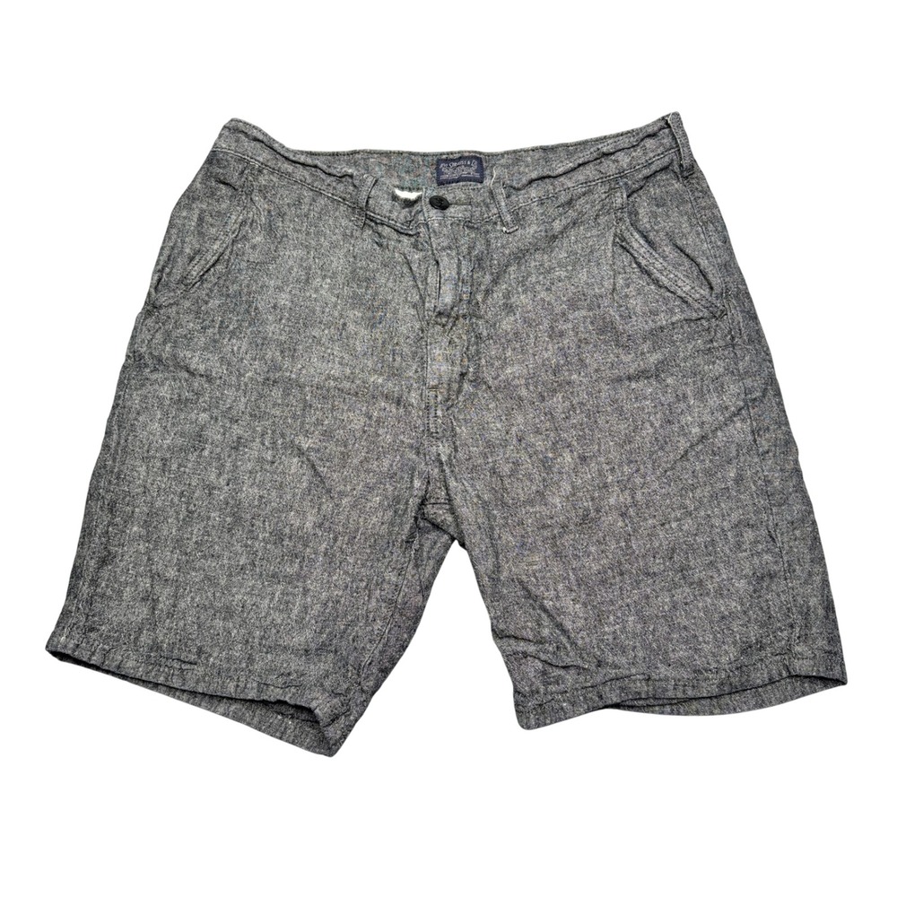 Levi's Linen Cotton Blend Mens 8"‎ Shorts size 34 Casual Everyday Gray